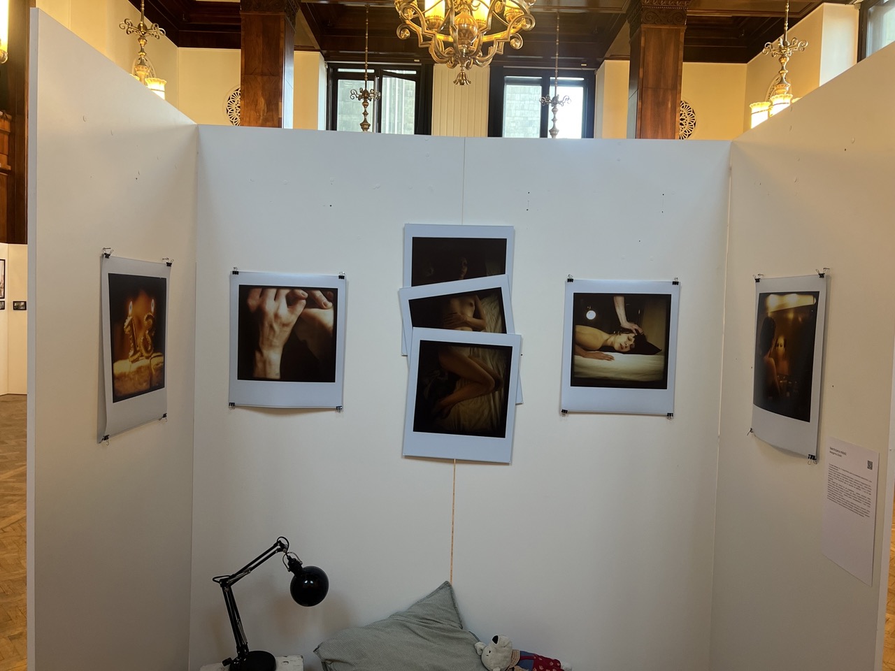 środkowa część instalacji - 3 fotografie i tryptyk